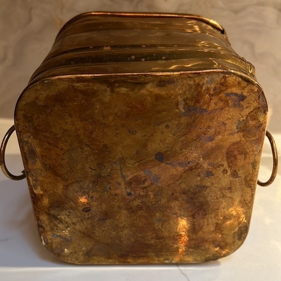 Copper Square Lion Knocker 6” Planter container - Picture 5 of 5